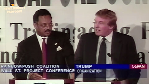 Jesse Jackson 1999 praises Trump, a friend, for always helping the Black community: "Trump's commitment for this success is beyond argument..."