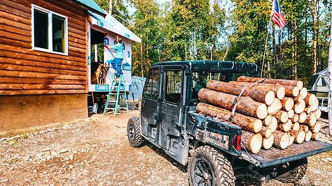 FALL Day in the Life! Cabin Addition | Homeschool | Restocking Firewood + DIY Fall Garland...
