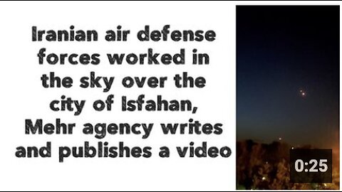 🇮🇷🇮🇱 Iranian air defense forces worked in the sky over the city of Isfahan