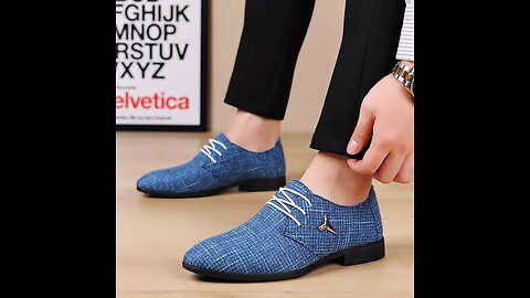 Men Formal Leather Shoes Cloth Linen Breathable