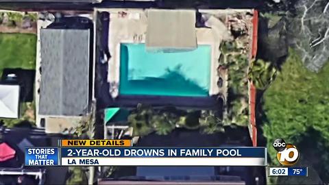 La Mesa 2-year-old dorwns in family pool