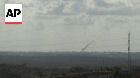 Smoke seen as rockets were fired into Israel from northern Gaza