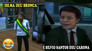 DILMA DES4F14 MANO BROWN E SILVIO SANTOS DA CARONA PARA ELE 😂