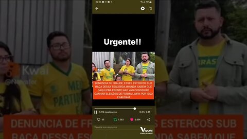 FRAUDE NO 1 TURNO DAS ELEICOES