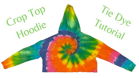 Tie-Dye Designs: Neon Crop Top Hoodie