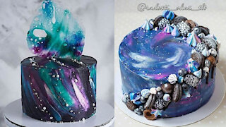 Easy Make Galaxy MIRROR Cake | Top 10 Amazing Cake Decorating IDeas Compilation