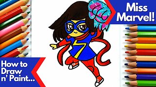 How to Draw and Paint Miss Marvel in Chibi Version