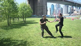 World Tai Chi Day 2016 - Sparing with Andrzej (Traditional Karate/tkd/tsd)