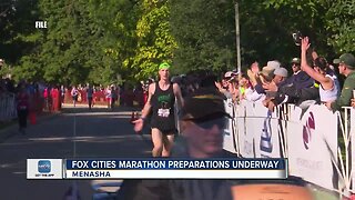 Runners getting ready for the Fox Cities Marathon