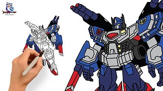 How to Draw Optimus Prime Super Mode - Cybertron Prime