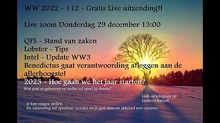 WG 2022 - 112 - Vooruitblik 2023 - QFS - Lobstr - intel - Benedictus ontmoet God?