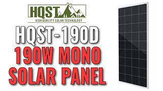 HQST 190D 190W Monocrystalline Solar Panel - Jumbo-sized, Premium Off Grid Power For Less Money