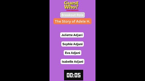 Guest Who #37 Quiz, Info, Facts and a Quote! | The Story of Adele H.