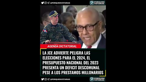⚡️LA JCE ADVIERTE PELIGRA LAS ELECCIONES PARA EL 2024