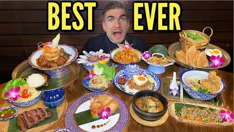 GIANT THAI FOOD MENU CHALLENGE in SAN FRANCISCO | AMAZING Thai Feast | California's Best Thai Food?