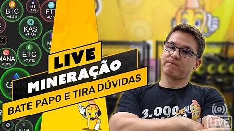 LIVE! BATE PAPO E TIRA DÚVIDAS - MINERAÇÃO DE CRIPTOMOEDAS