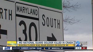 Maryland National Guard Soldier dies after crash in Reisterstown