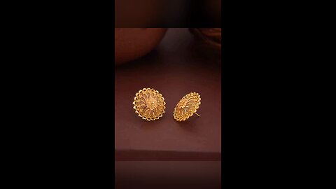 gold tops earrings design #