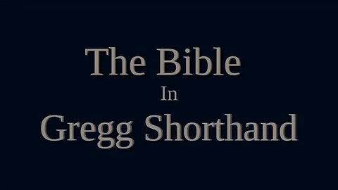 The Bible in Gregg Shorthand - Genesis 1:22-24 (KJV)