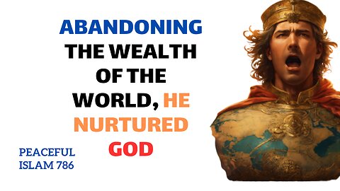 Abandoning The Wealth Of The World , He Nurtured GOD I Motivation Video I Peaceful Islam 786