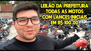 LEILÃO DA SEOP 04/2021 - PREFEITURA DO RIO DE JANEIRO TODAS AS MOTOS COM LANCE INICIAL DE R$ 100,00*