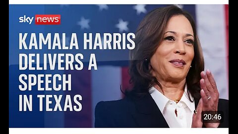 Watch live- Kamala Harris delivers a speech in Texas