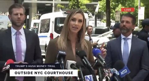 FIRST FAMILY TRUMP❤️🇺🇸🤍ADDRESS MEDIA🎤OUTSIDE NYC COURTHOUSE💙🇺🇸🏛️⭐️