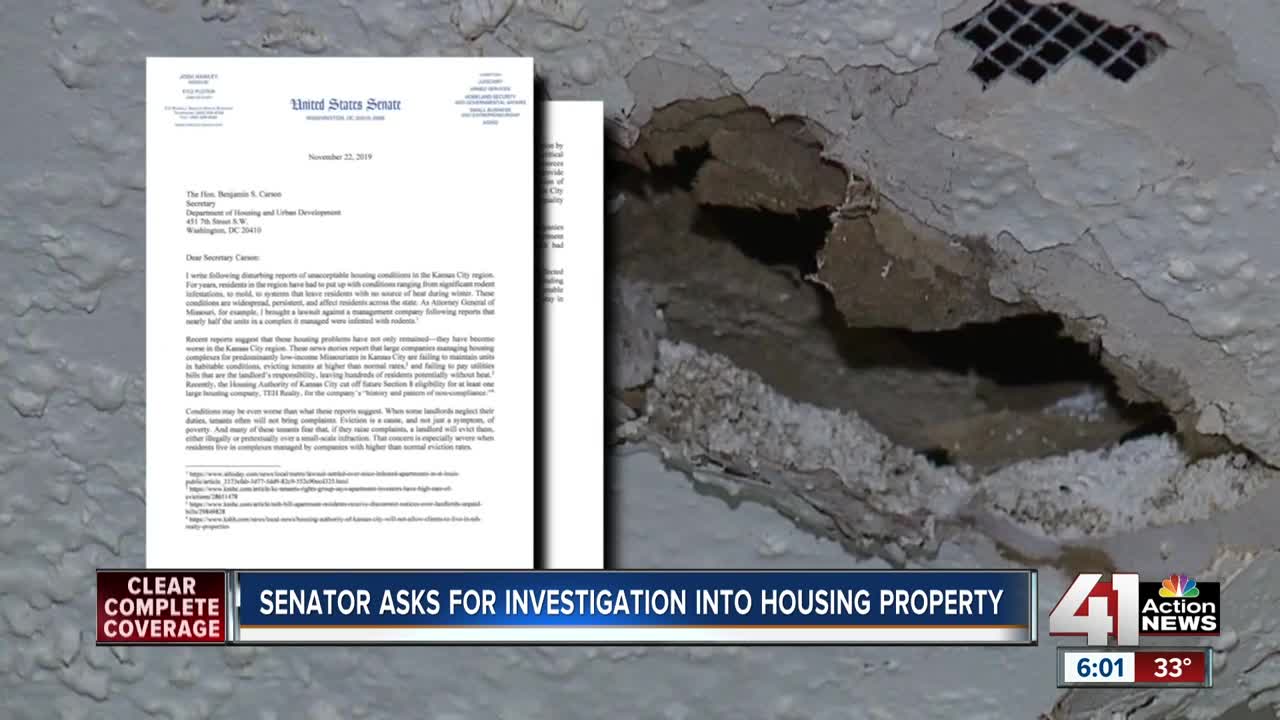 MO Sen. Josh Hawley pushes for federal investigation into TEH Realty