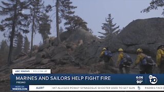Camp Pendleton Marines and Sailors fight Creek Fire
