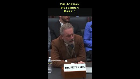 Part 1: Jordan Peterson US Congress