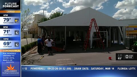 AdventHealth sets up tents to prepare for possible surge of coronavirus cases in Florida