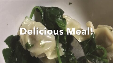Wontons With Spinach Under 5 Minutes Meal