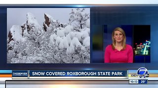 Snow created even more beautiful scenery at Roxborough State Park this weekend