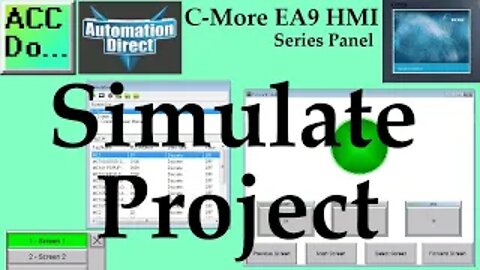 C-More EA9 HMI Series Panel Simulate Project