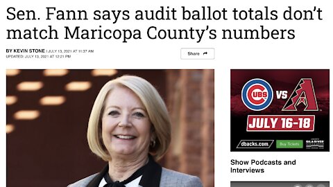 Karen Fann says the Audit Ballot Counts don't Match with the County