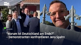 "Warum ist Deutschland am Ende?" – Demonstranten konfrontieren Jens Spahn