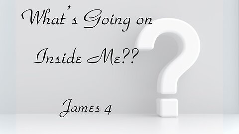 What's Going on Inside Me?? - Pastor Jeremy Stout
