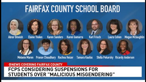 Teacher's Unions Out of Control: Fairfax County To Suspended Students for 'Malicious Misgendering'