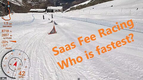 [4K] Skiing Saas Fee, Racing against Team 2022! Did Someone Cheat? Wallis Switzerland, GoPro HERO10