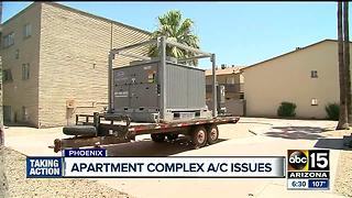 Residents at a Phoenix apartment complex without AC for three weeks