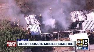 Body found in north Phoenix mobile home fire