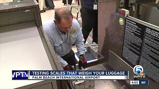 Florida officials test scales at Palm Beach International Airport