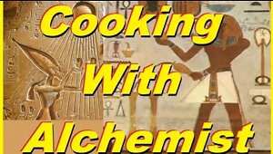 Ancient Egyptian Alchemist Cooking Up the Medicines from Sham U El. Reading Ancient HeBrew