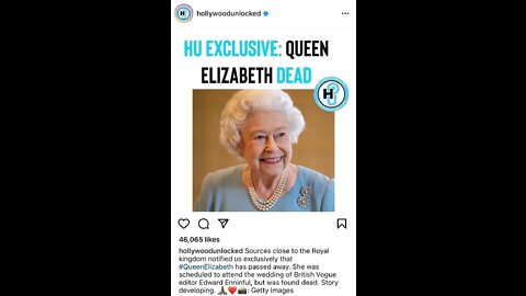 🚨 ‘Hollywood Unlocked’ is spreading rumors that Queen Elizabeth II is dead