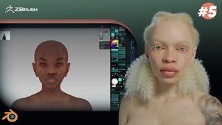 creating the Albino Character using Blender- 3D Timelapse part 5
