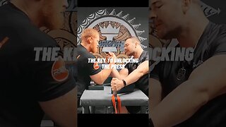 The key to unlocking the press in armwrestling