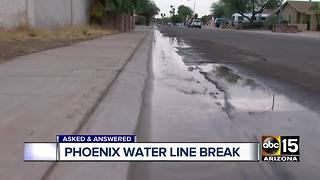 Phoenix water line break infuriates homeowner