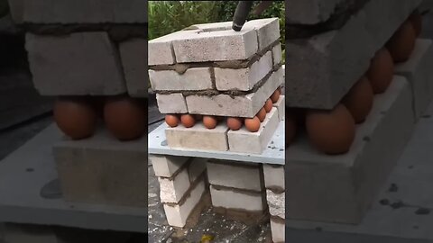 #shorts building a wall on eggs challenge #walls #brickwork #eggs