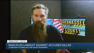Man file lawsuit against accused killer