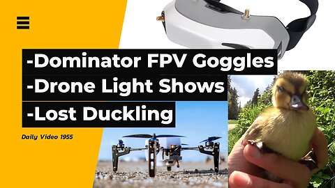 Dominator FPV Goggles, Drone Light Show Demands, Lost Duckling Aid